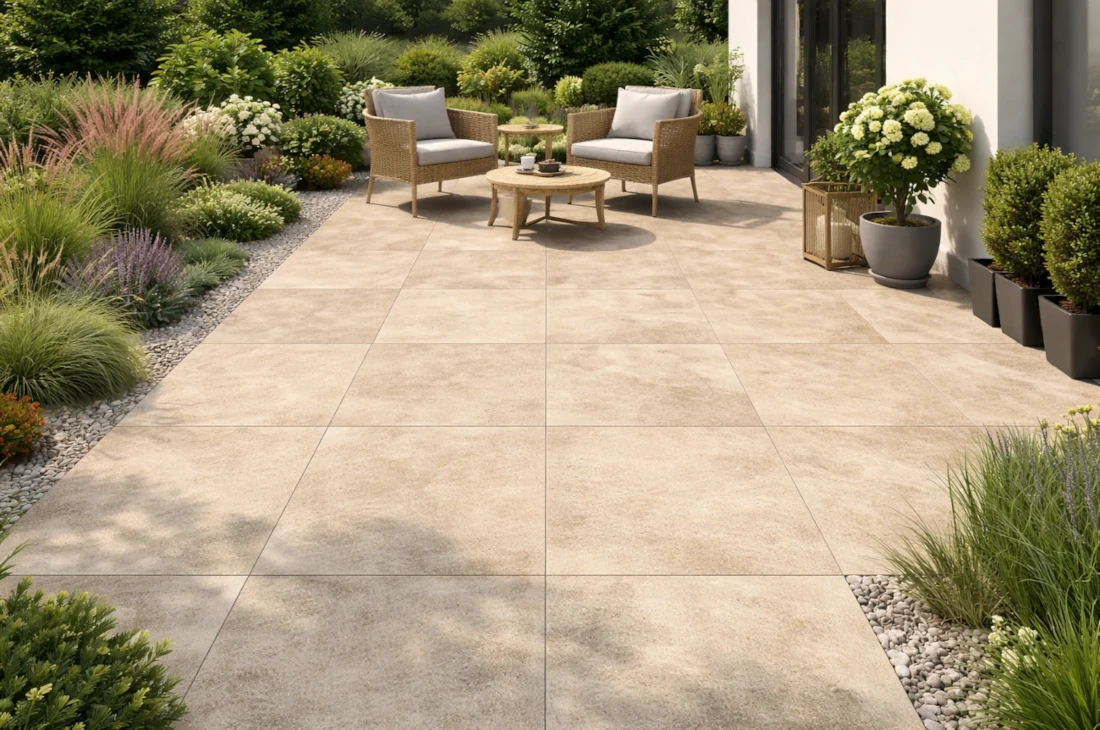 Feinsteinzeugplatten 80x80x2 cm